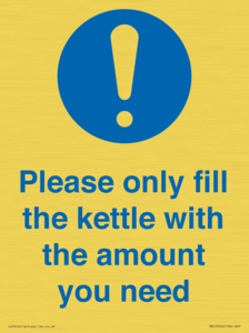 Please only fill the kettle with the amount you need